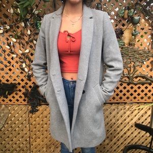 Stylish grey trf Zara coat